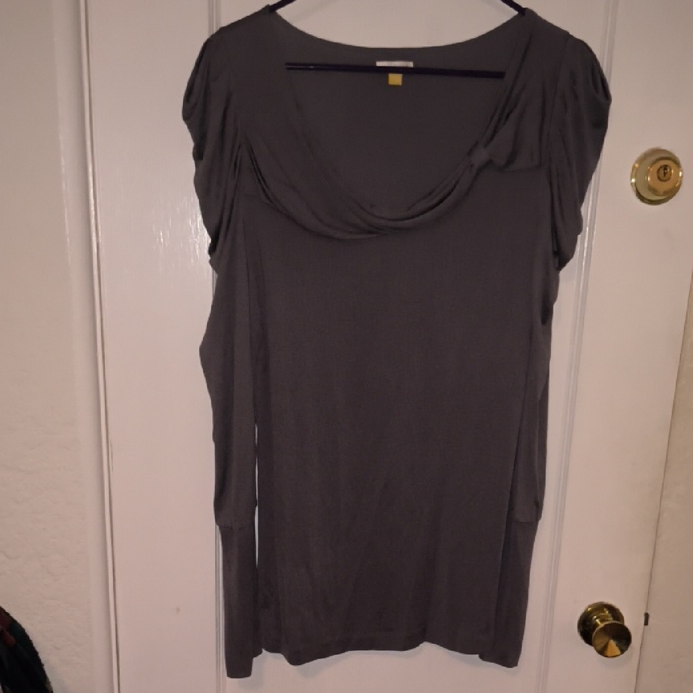 Leifsdottir | Women's 100% Silk Charcoal Blouse